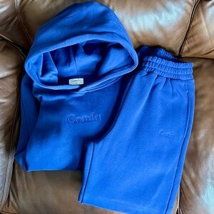 Comfrt Indigo blue NEVER WORN signature hoodie size small. Only hoodie